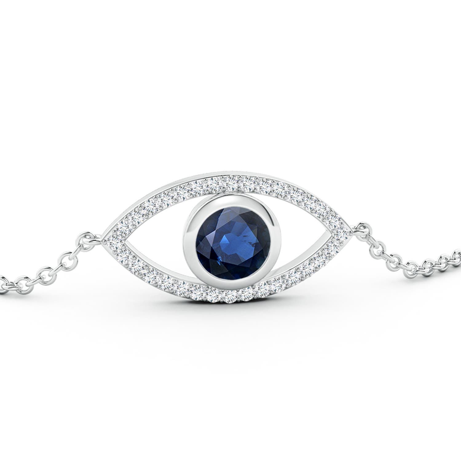 AA - Blue Sapphire / 1.29 CT / 14 KT White Gold