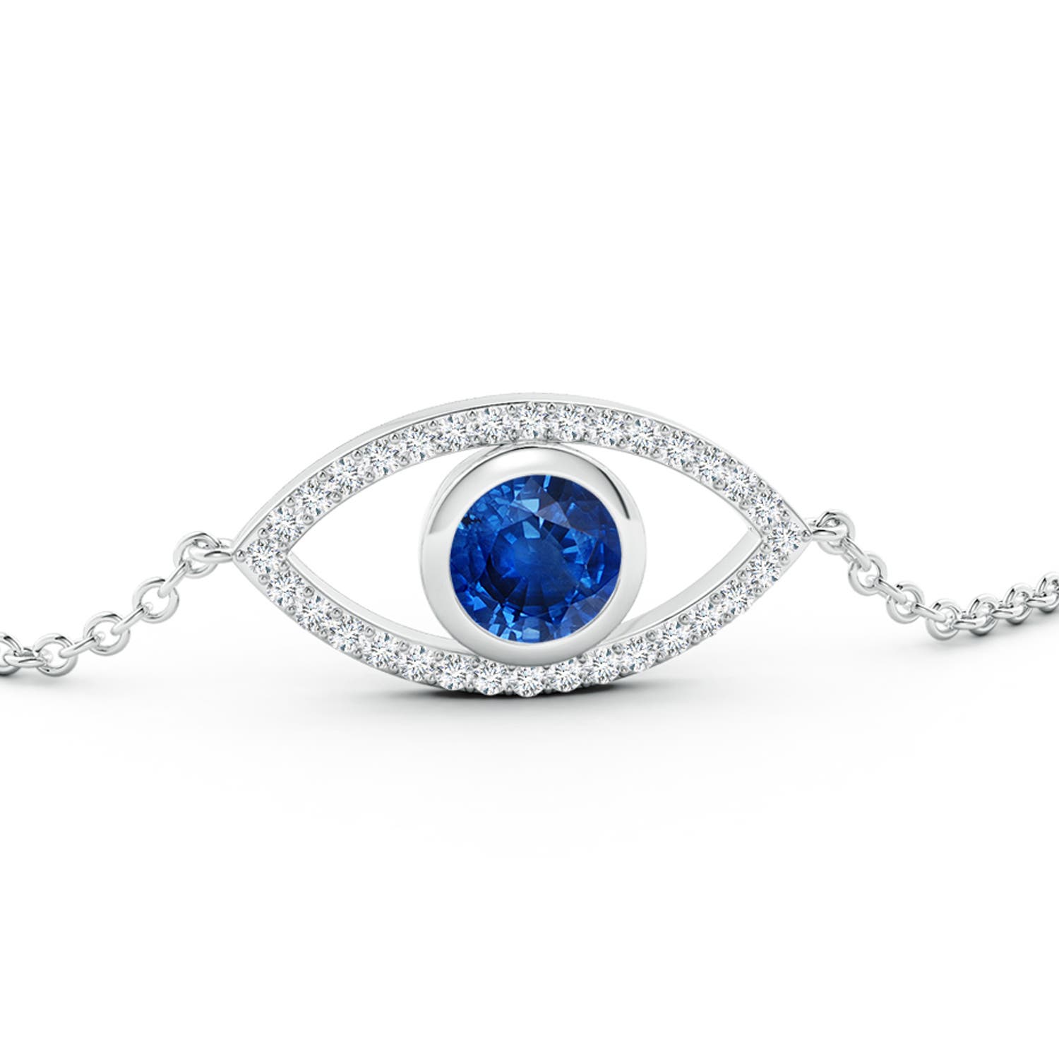 AAA - Blue Sapphire / 1.29 CT / 14 KT White Gold