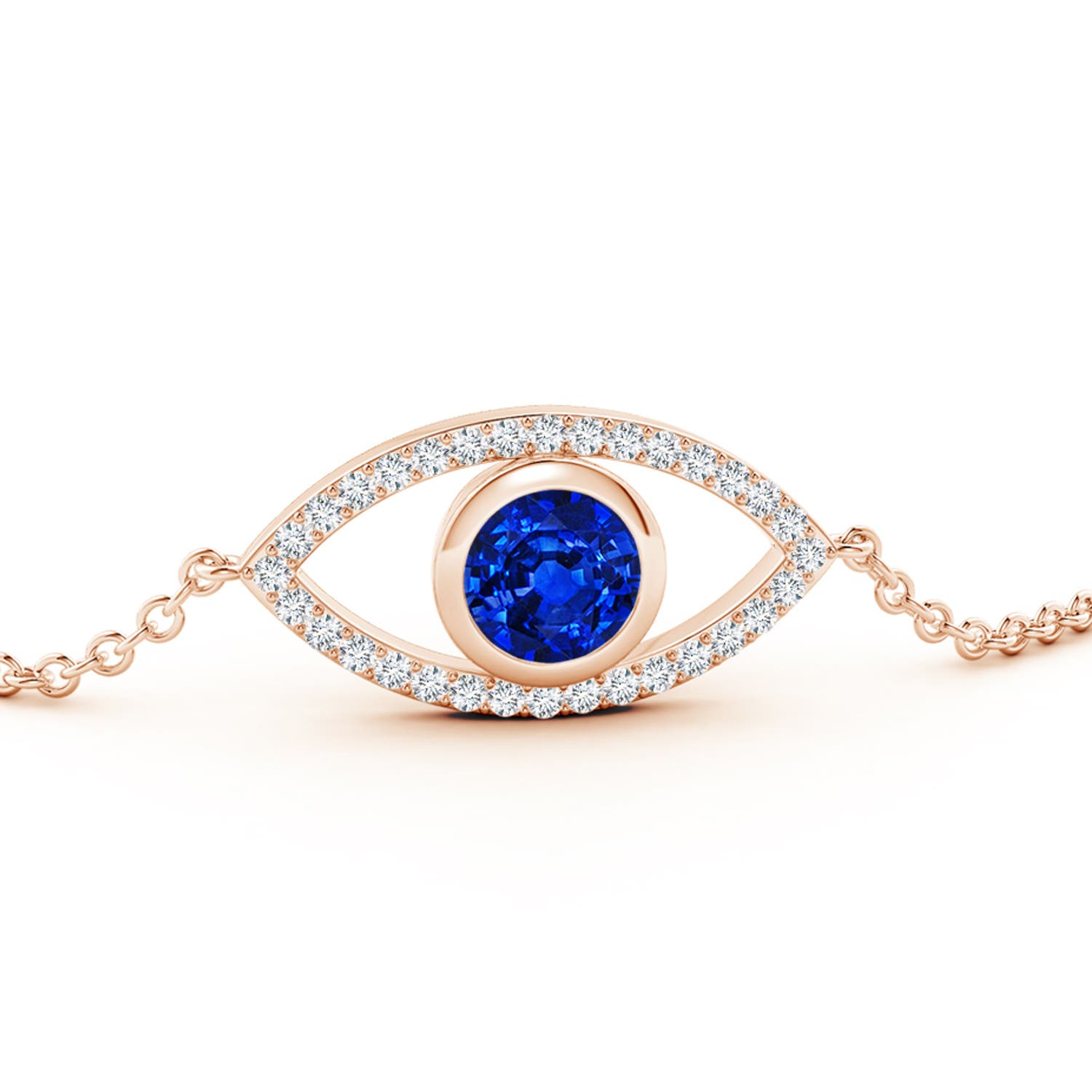 AAAA - Blue Sapphire / 1.29 CT / 14 KT Rose Gold