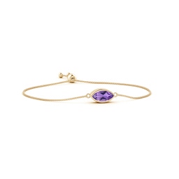 Chain Yellow Gold Amethyst Bracelets