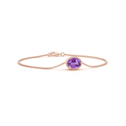 Oval Amethyst Chain Bracelets