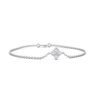 4.1mm GVS2 Floral Diamond Clustre Chain Bracelet in S999 Silver