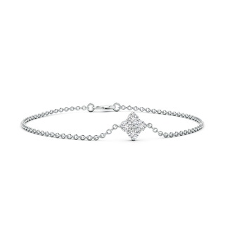 4.1mm HSI2 Floral Diamond Cluster Chain Bracelet in 18K White Gold