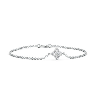 4.1mm HSI2 Floral Diamond Clustre Chain Bracelet in S999 Silver