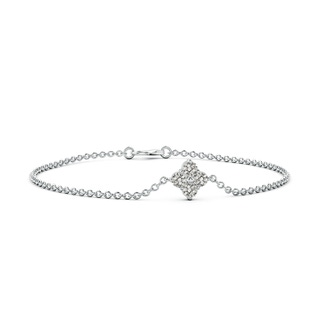 4.1mm KI3 Floral Diamond Clustre Chain Bracelet in S999 Silver