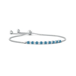 Fashion White Gold Blue Diamond Bracelets