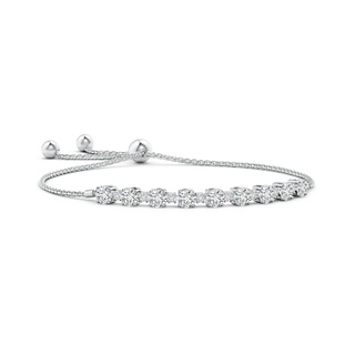 4mm HSI2 Alternating Size Diamond Tennis Bolo Bracelet in 10K White Gold