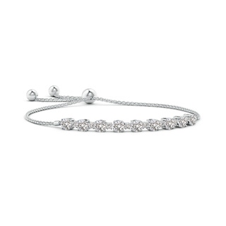 4mm IJI1I2 Alternating Size Diamond Tennis Bolo Bracelet in 10K White Gold