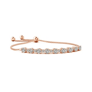 5mm KI3 Alternating Size Diamond Tennis Bolo Bracelet in 10K Rose Gold