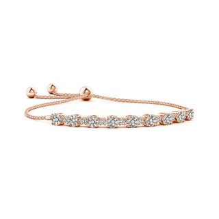 5mm KI3 Alternating Size Diamond Tennis Bolo Bracelet in Rose Gold