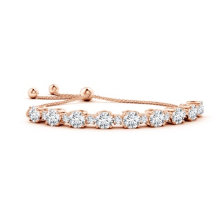 6.4mm GVS2 Alternating Size Diamond Tennis Bolo Bracelet in Rose Gold