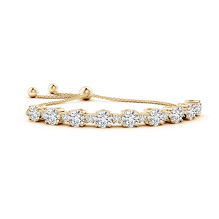 6.4mm HSI2 Alternating Size Diamond Tennis Bolo Bracelet in 10K Yellow Gold