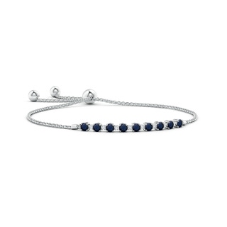 3mm A Sapphire and Diamond Tennis Bolo Bracelet in 9K White Gold