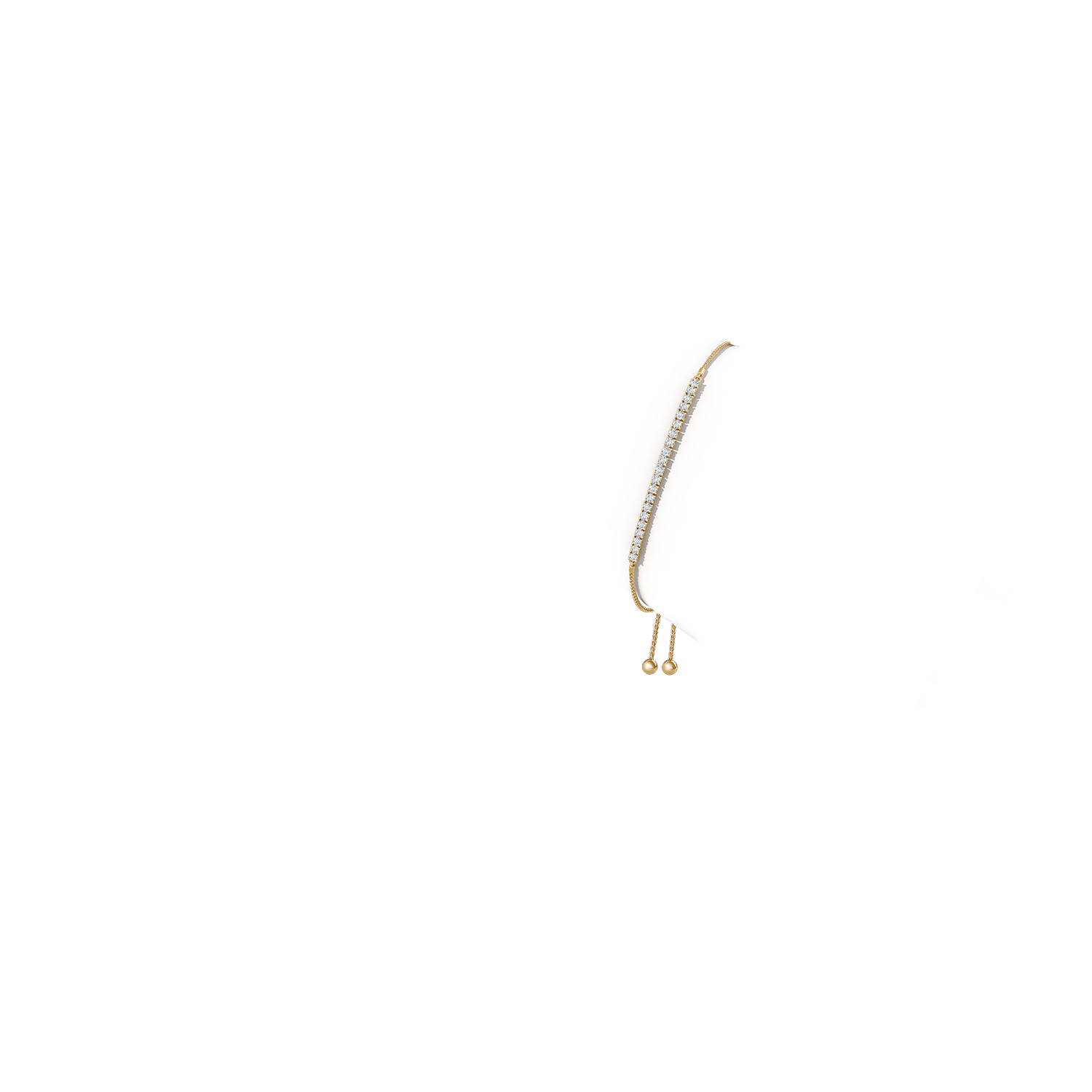 2.5mm GVS2 Diamond Tennis Bolo Bracelet in Yellow Gold - body_arm