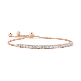 3mm HSI2 Diamond Tennis Bolo Bracelet in Rose Gold