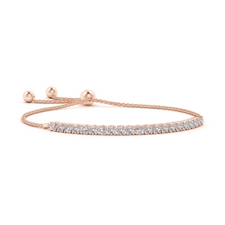 3mm IJI1I2 Diamond Tennis Bolo Bracelet in Rose Gold