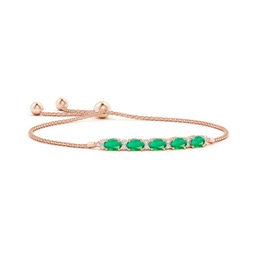 Oval Emerald Adjustable Bracelets