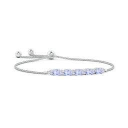Adjustable White Gold Tanzanite Bracelets