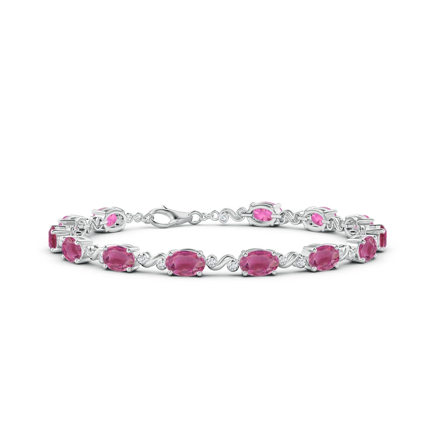 White Cultured Freshwater Pearl with Pink Tourmaline Stainless Steel  Bracelet - DOP055C | JTV.com