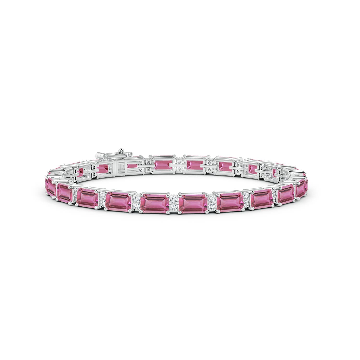 Pink Tourmaline 3mm Faceted Mini Bead Bracelet