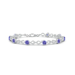 Round Tanzanite Stackable Bracelets
