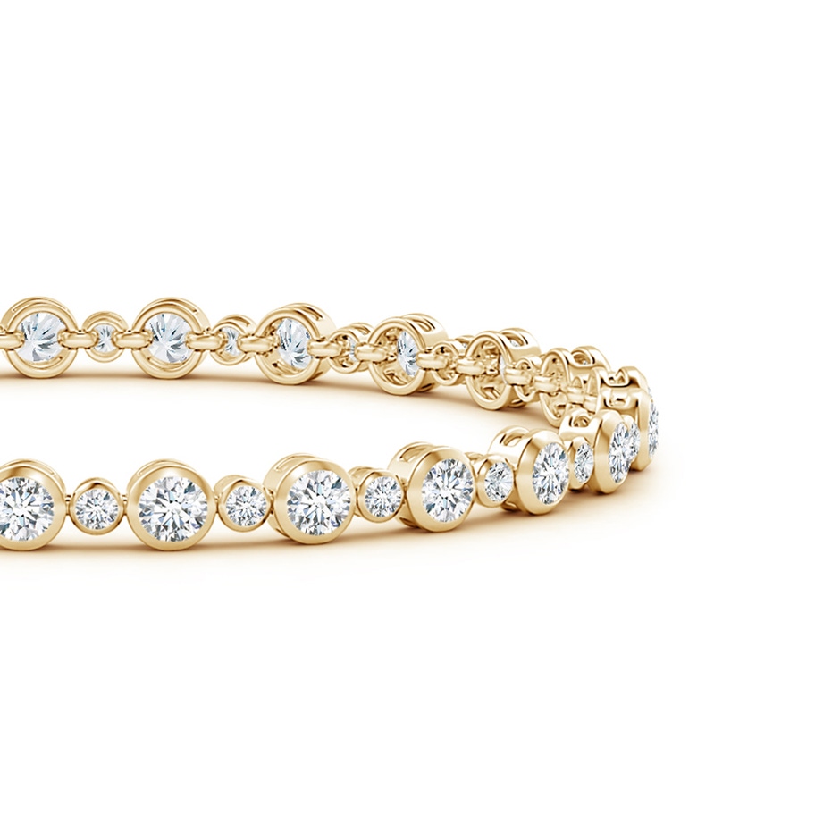 3mm GVS2 Bezel-Set Alternating Size Diamond Tennis Bracelet in Yellow Gold side 199