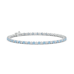 White Gold Aquamarine Bracelets