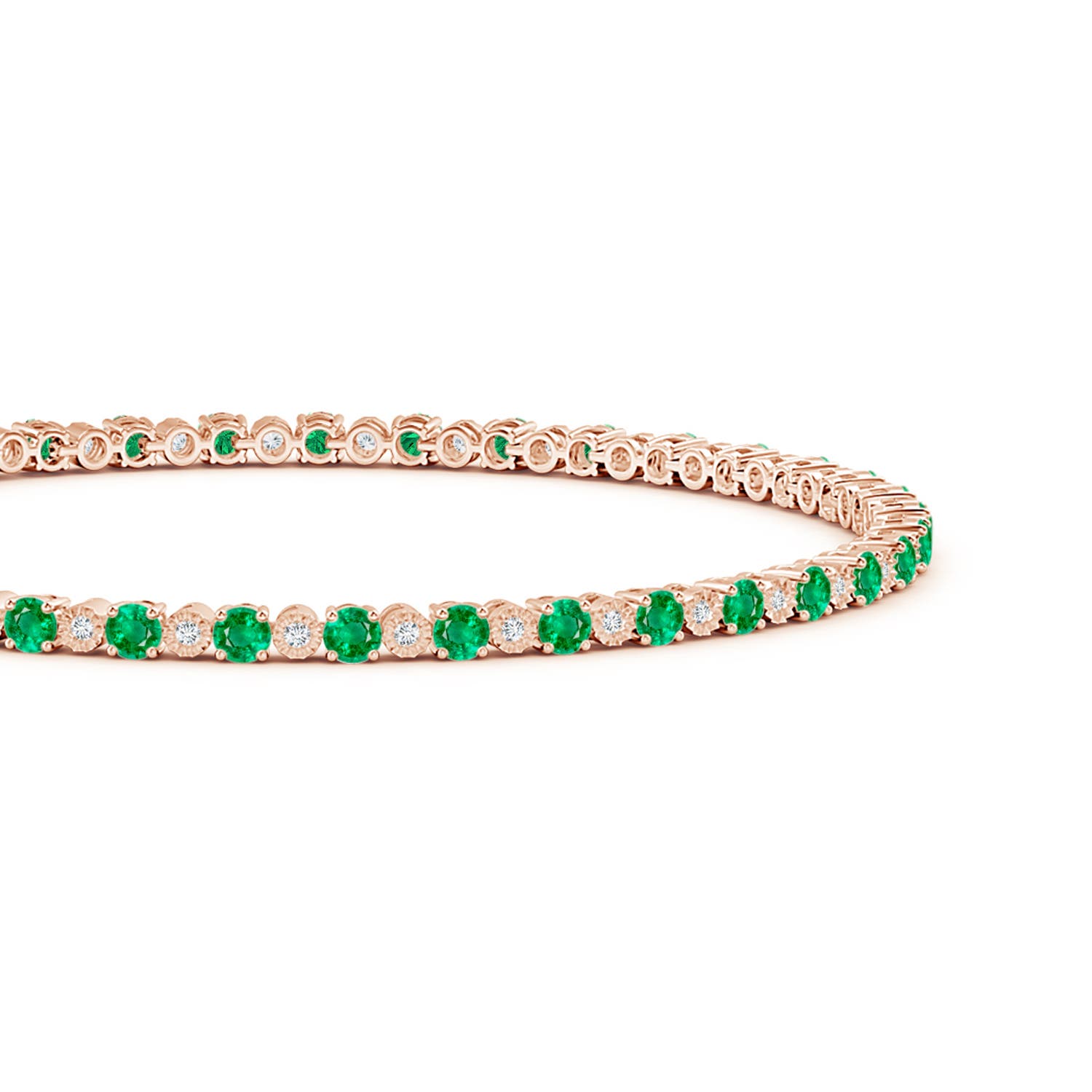 AAA - Emerald / 4.7 CT / 14 KT Rose Gold