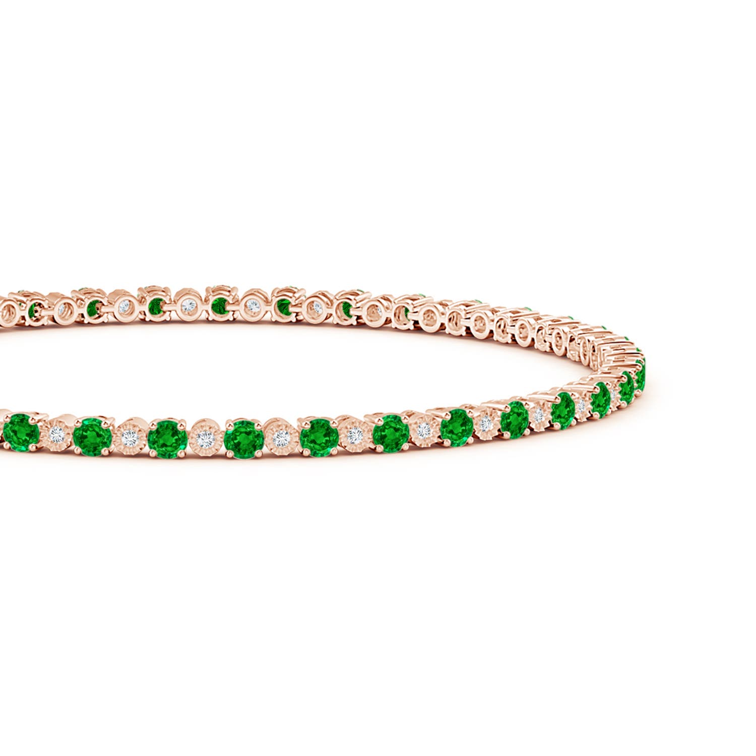 AAAA - Emerald / 4.7 CT / 14 KT Rose Gold