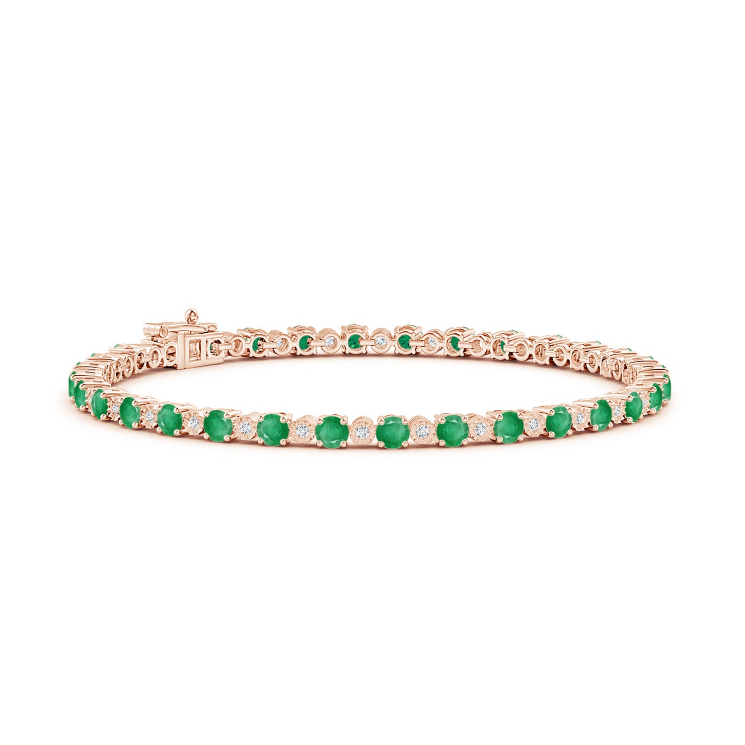 A - Emerald / 5.74 CT / 14 KT Rose Gold