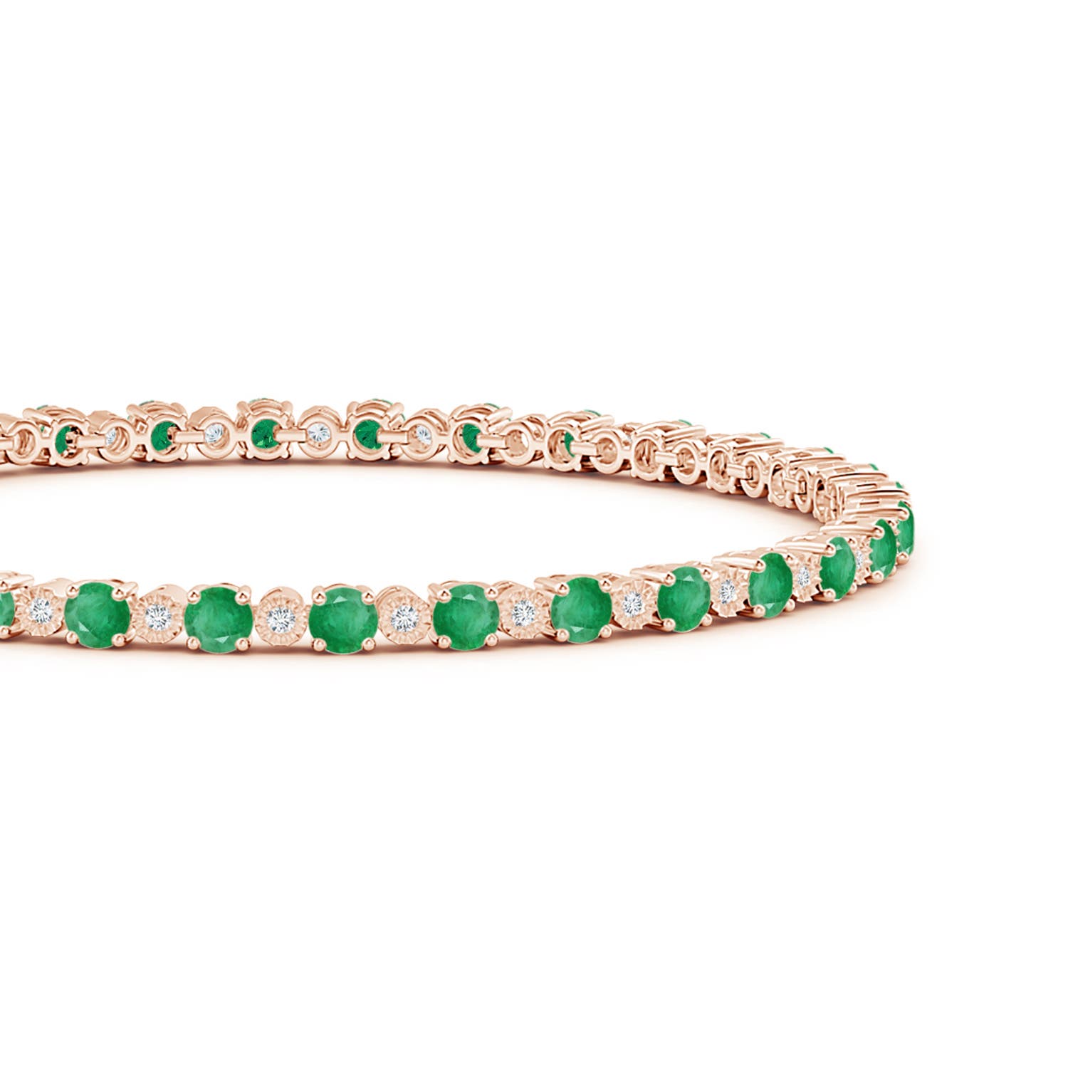 A - Emerald / 5.74 CT / 14 KT Rose Gold