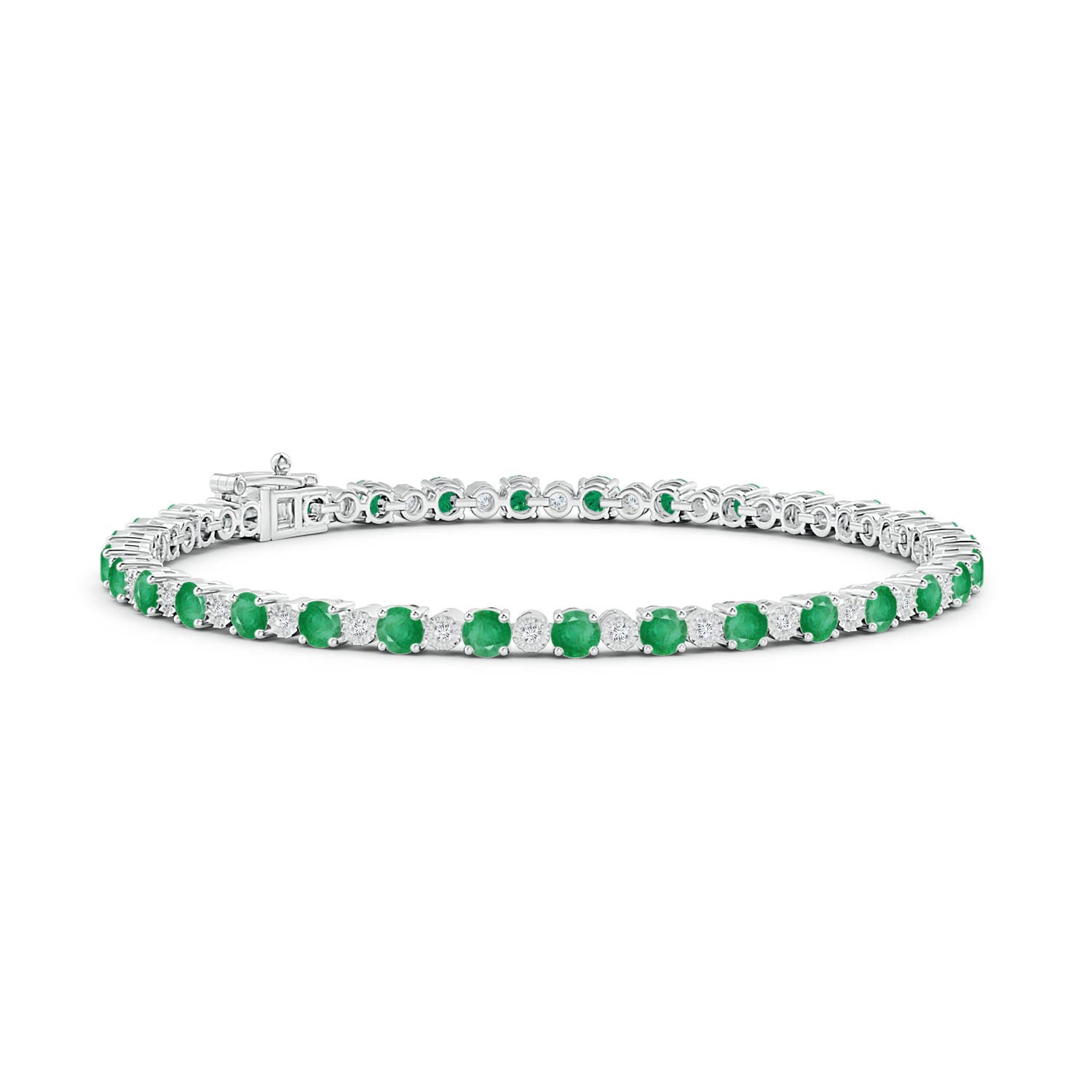 A - Emerald / 5.74 CT / 14 KT White Gold