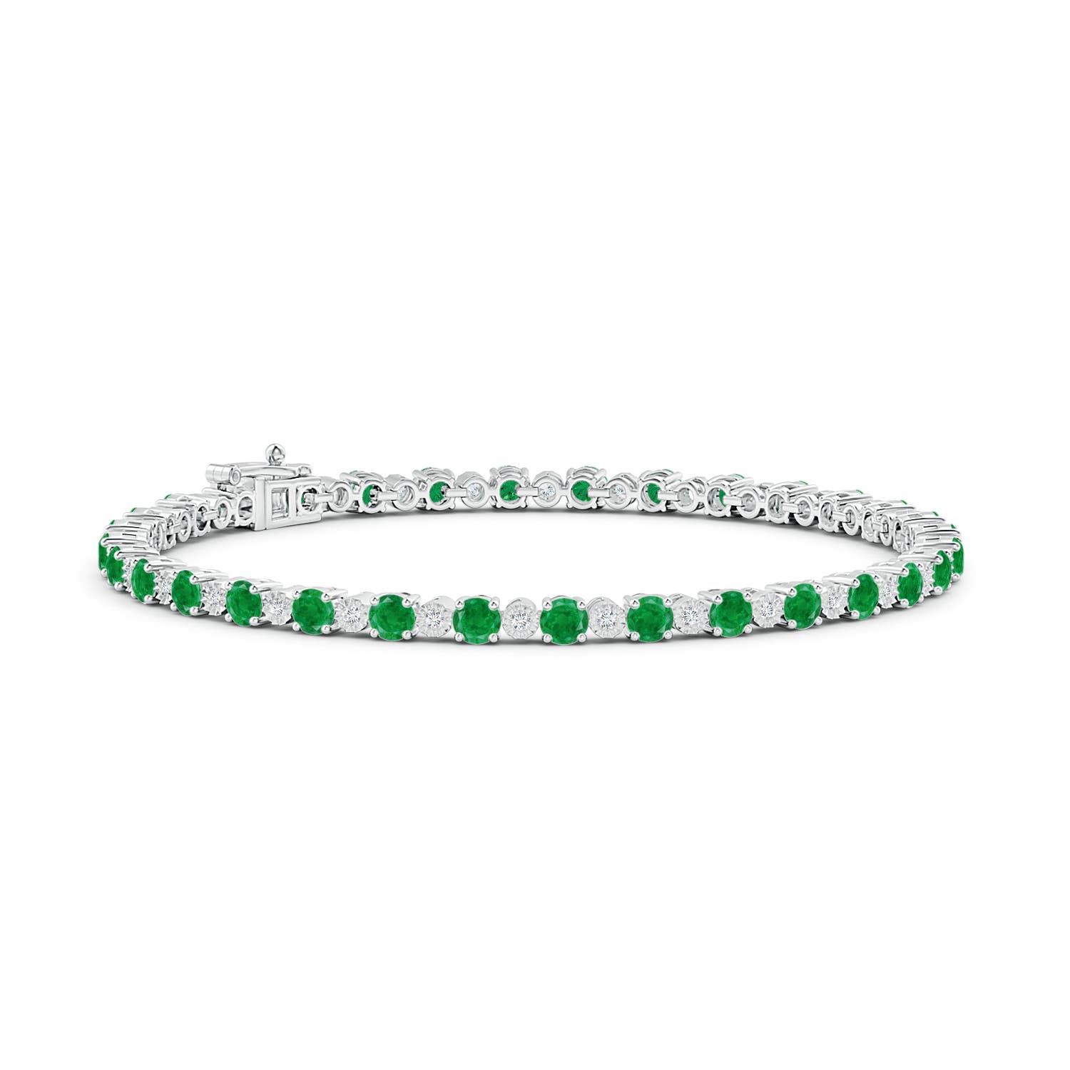 AA - Emerald / 5.74 CT / 14 KT White Gold