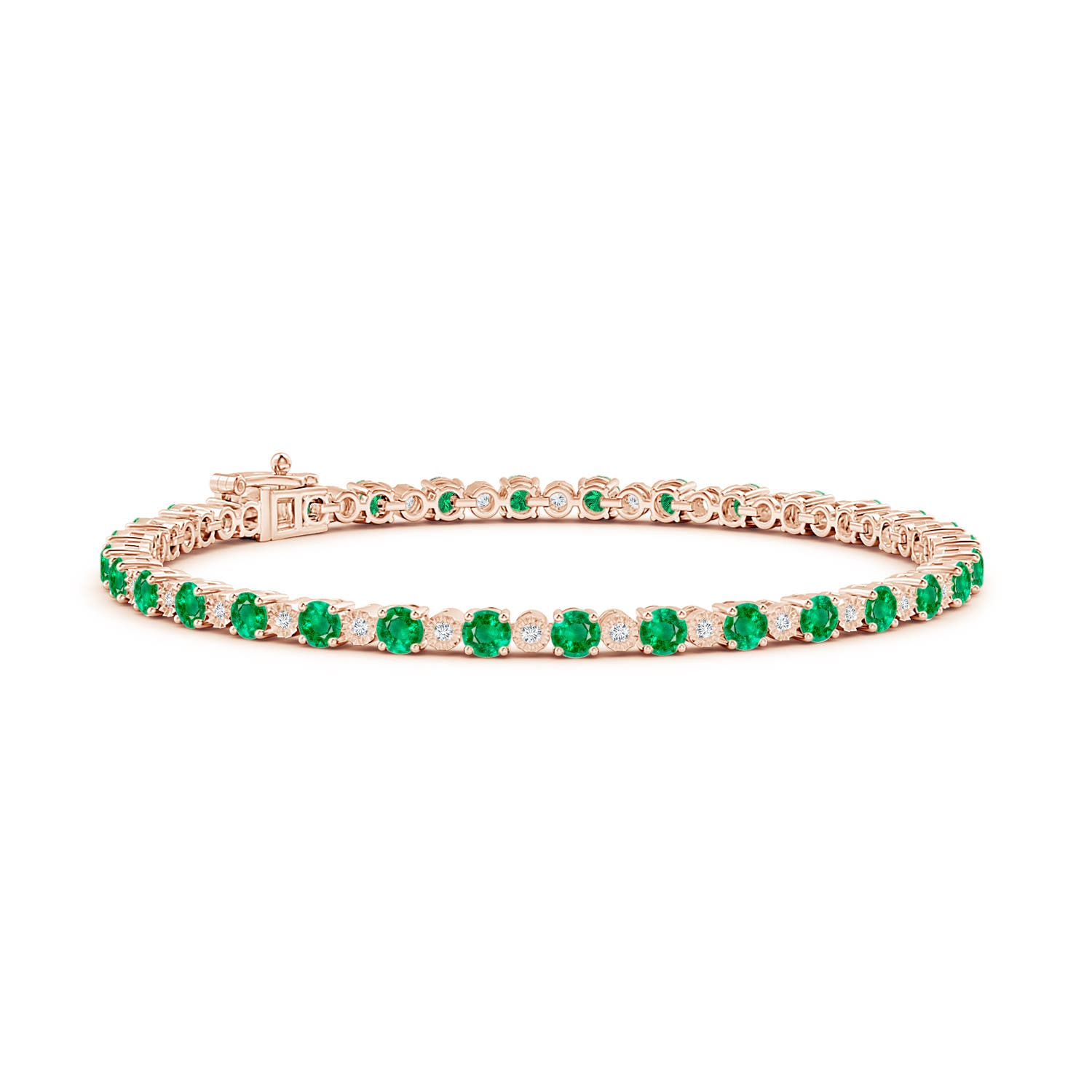 AAA - Emerald / 5.74 CT / 14 KT Rose Gold