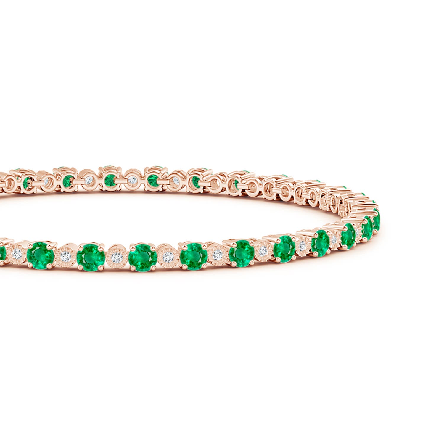 AAA - Emerald / 5.74 CT / 14 KT Rose Gold