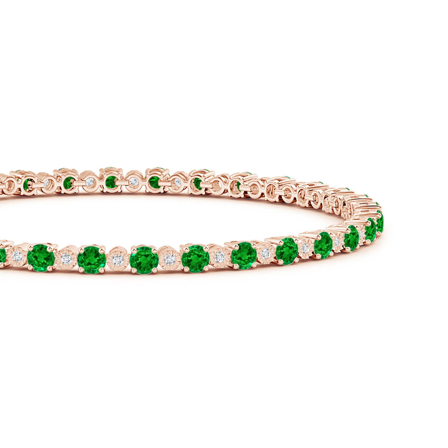 AAAA - Emerald / 5.74 CT / 14 KT Rose Gold