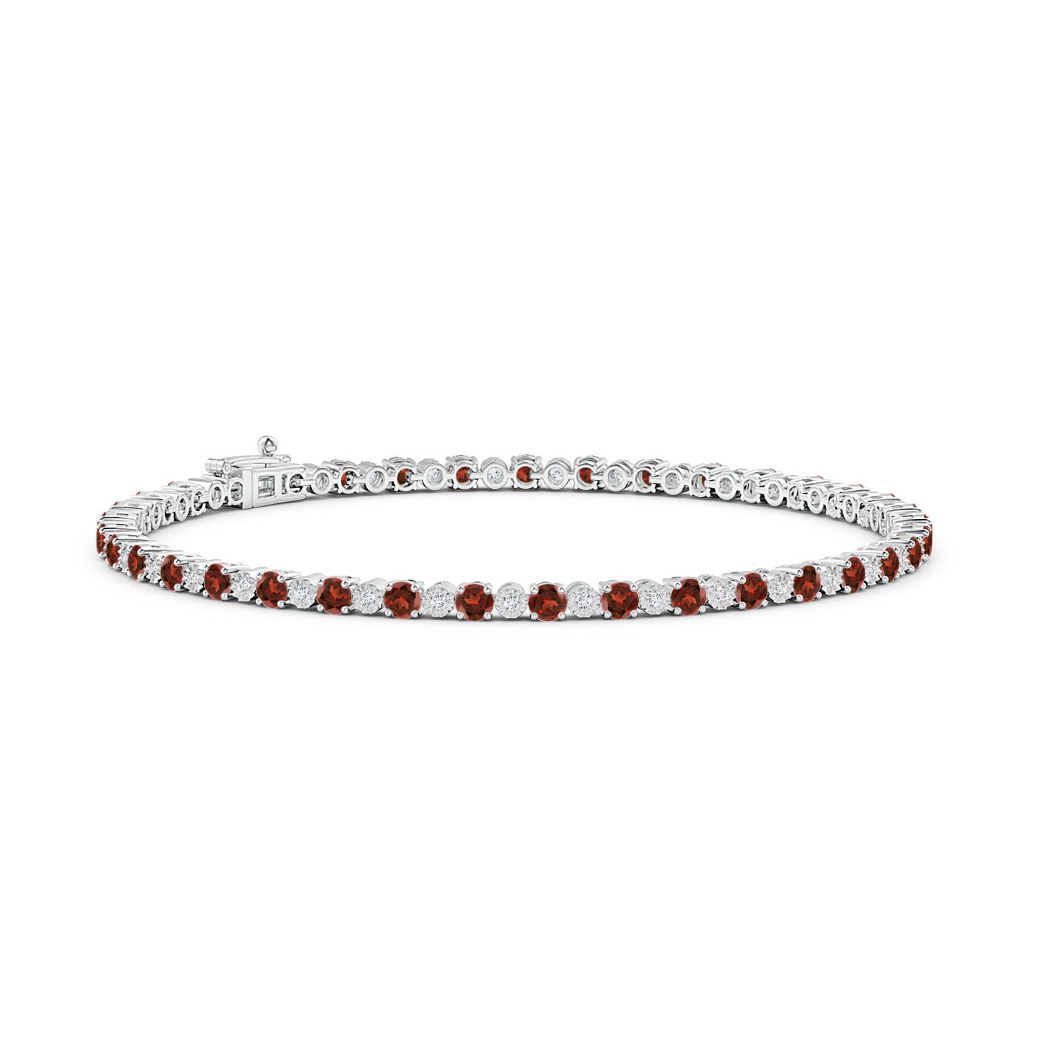 AAAA - Garnet / 5.18 CT / 14 KT White Gold