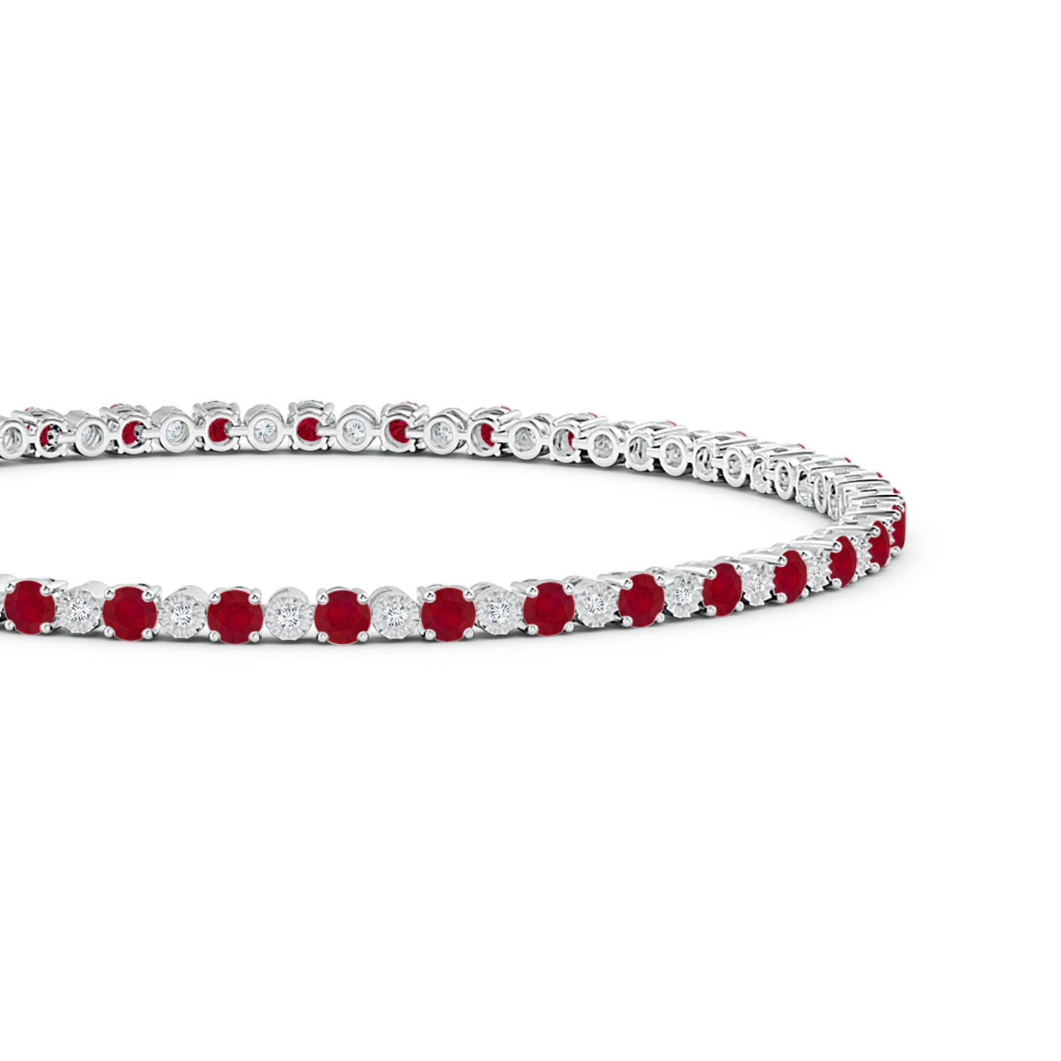 AA - Ruby / 5.46 CT / 14 KT White Gold