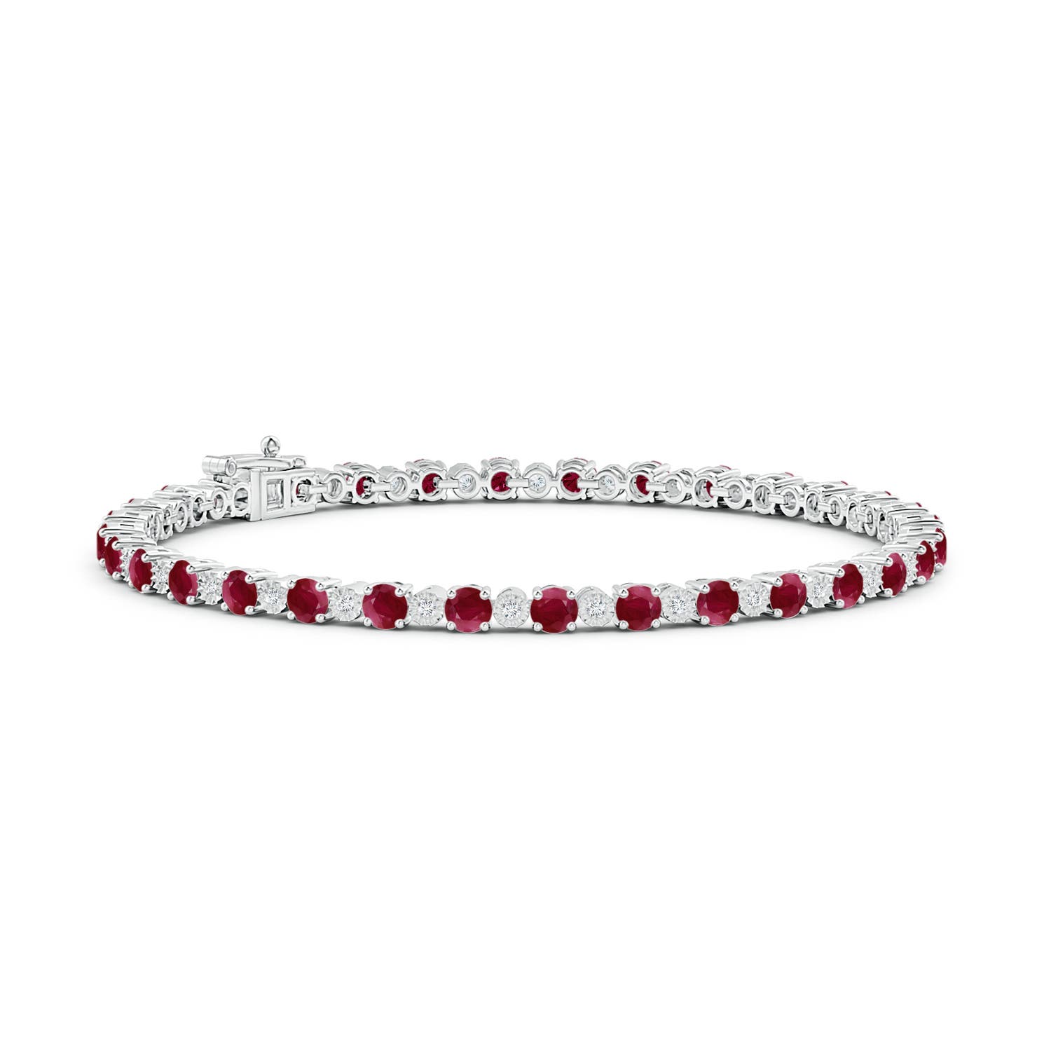 A - Ruby / 7.14 CT / 14 KT White Gold