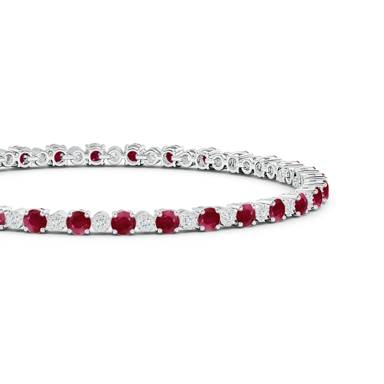 A - Ruby / 7.14 CT / 14 KT White Gold