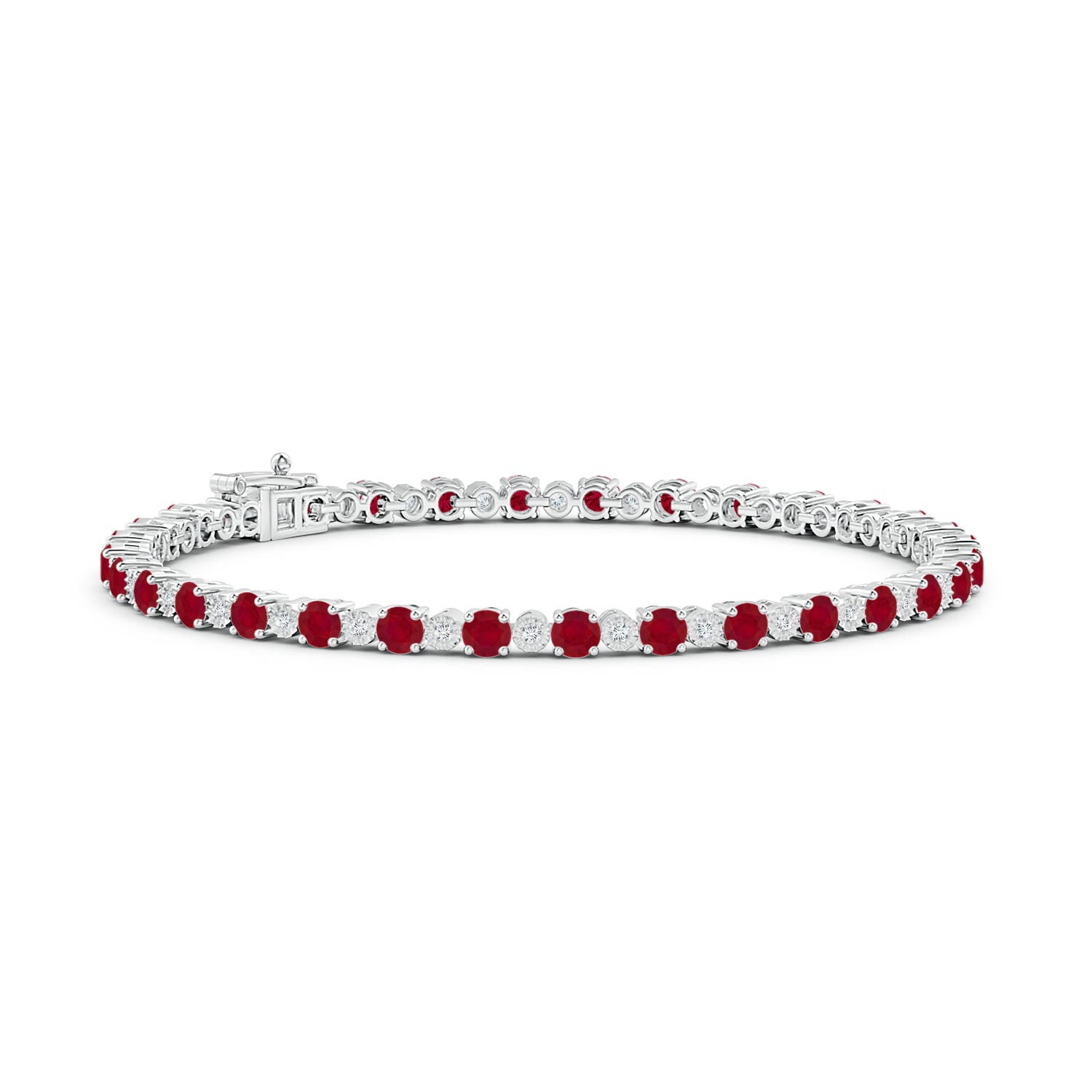 AA - Ruby / 7.14 CT / 14 KT White Gold