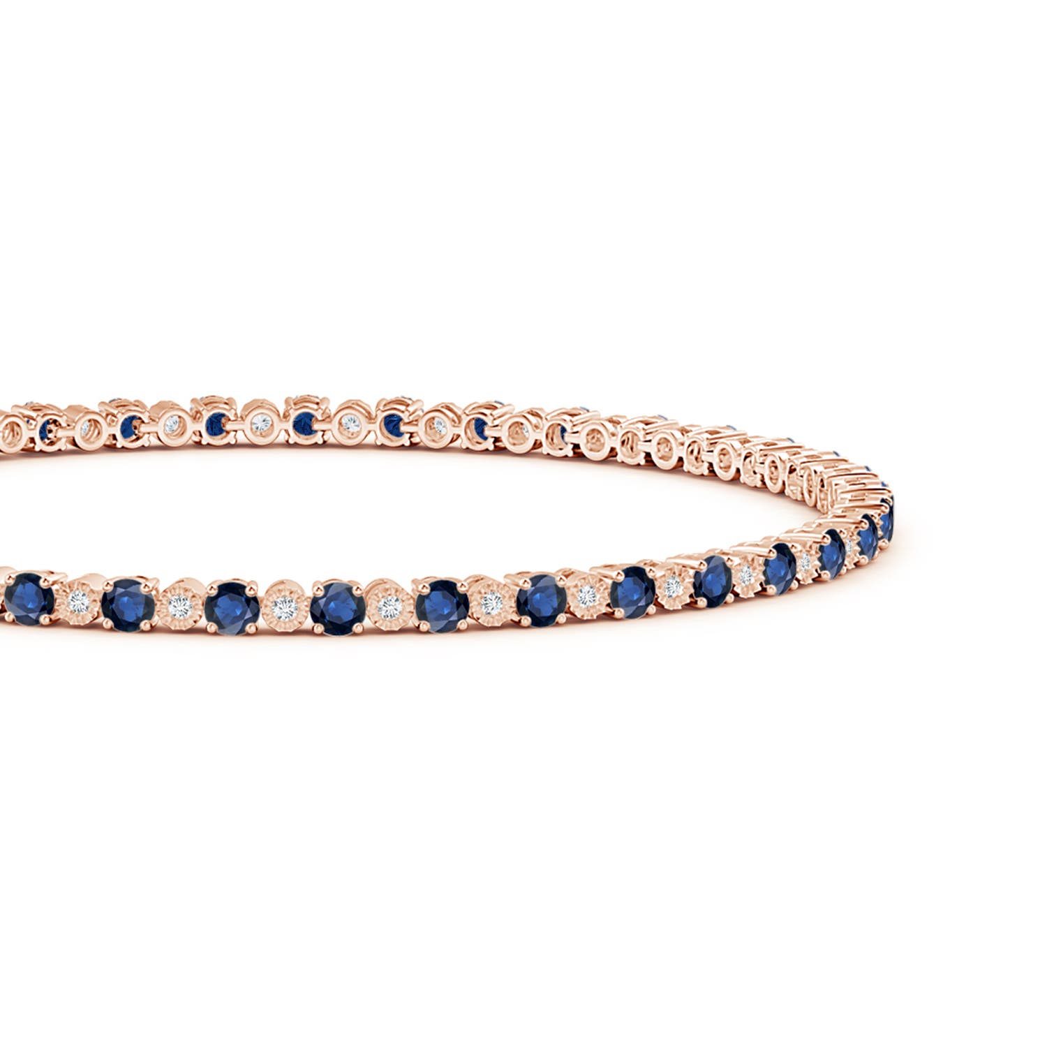 AA - Blue Sapphire / 5.46 CT / 14 KT Rose Gold