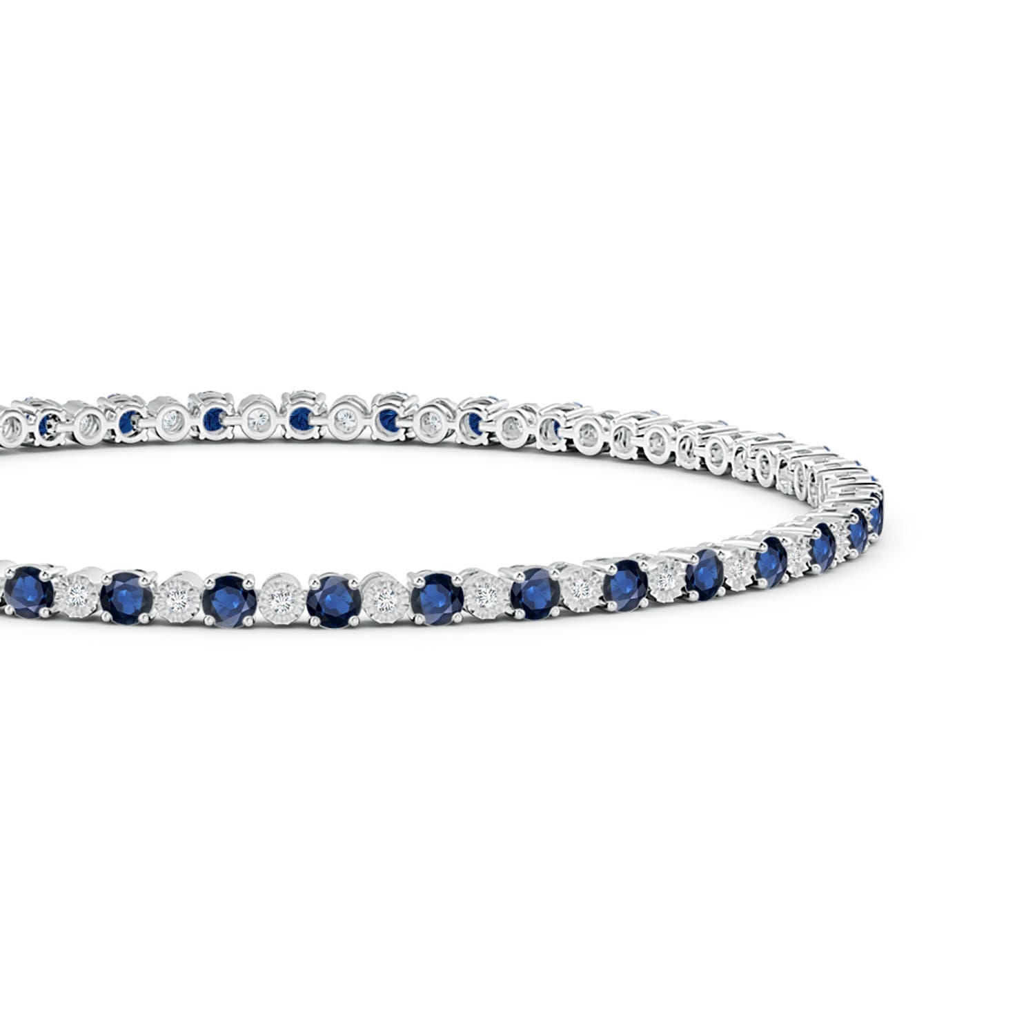 AA - Blue Sapphire / 5.46 CT / 14 KT White Gold