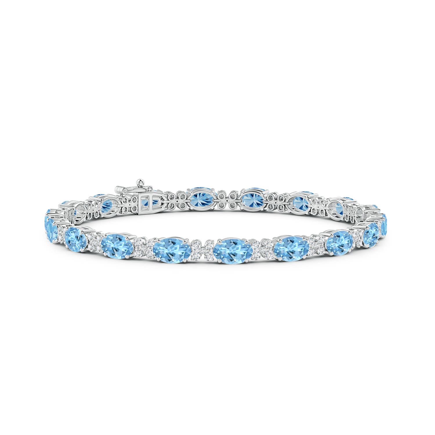 Regal Aquamarine and Diamond Bracelet | Mayfair Jewellers