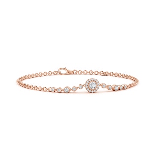 3.5mm GVS2 Vintage Style Bezel-Set Diamond Bracelet in Rose Gold