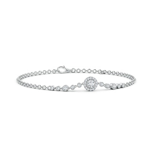 3.5mm GVS2 Vintage Style Bezel-Set Diamond Bracelet in White Gold