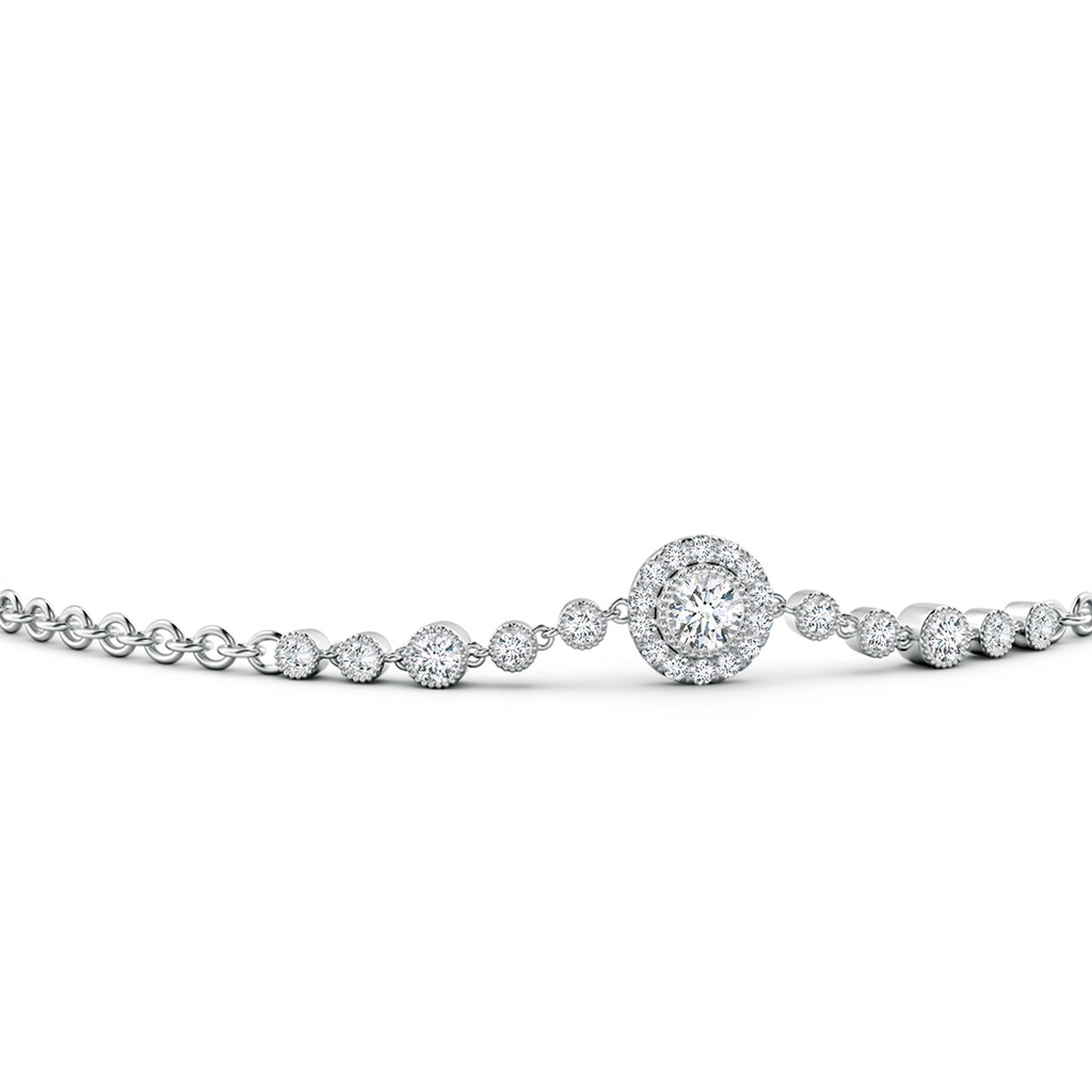 3.5mm GVS2 Vintage Style Bezel-Set Diamond Bracelet in White Gold - side 199