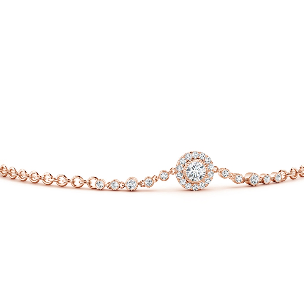 3mm GVS2 Vintage Style Bezel-Set Diamond Bracelet in Rose Gold - side 199