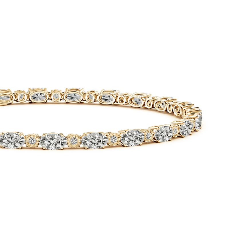 Alternating Oval & Round Diamond Tennis Bracelet