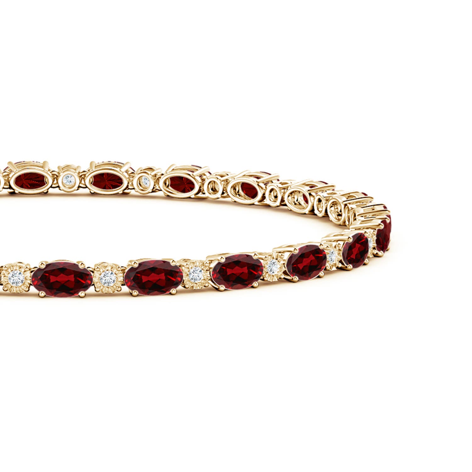 AAAA - Garnet / 6.07 CT / 14 KT Yellow Gold